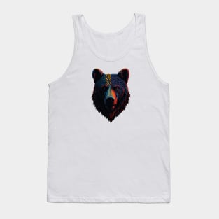 bear face colorful Tank Top